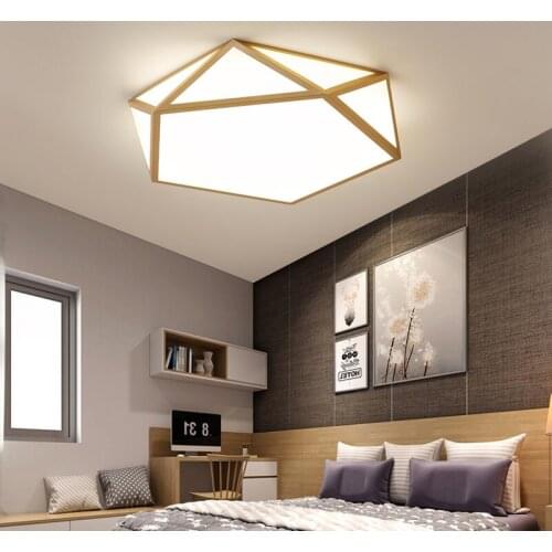 Dimmable gold Ceiling Lights Modern Nordic Simple Lamp Bedroom Living Room Light Lixtures for kids Room Lighting Kitchen Study