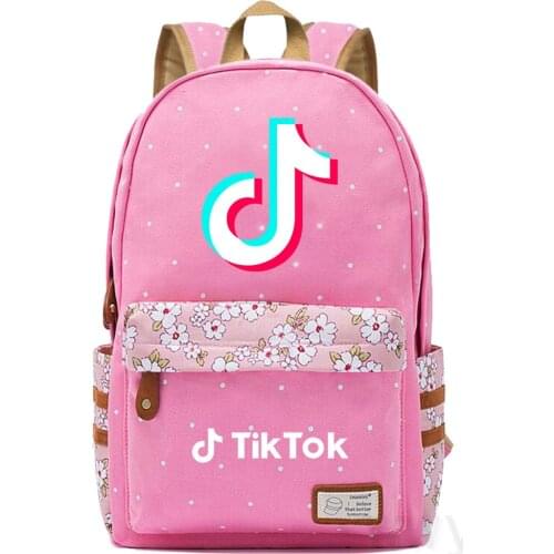 TIK TOK Backpack Canvas Bag School Bags Girl Mochila Feminina Notebook Bag Cosplay