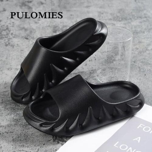 Summer Men Slippers Quick Dry Casual Shoes Beach Sandals Non-slip Slides Massage Slippers Home Bathroom Flip Flops For Women