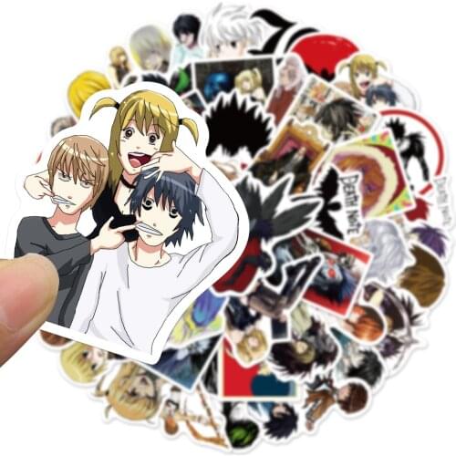 10/50Pcs Japan Anime Death Note Sticekrs Decals DIY Suitcase Laptop Luggage Graffifti Phone Cartoon Children Stickers Gift Toy