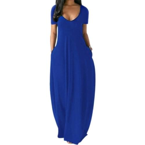 Comfortable Fashion Short Sleeve Slim Women Dress Comfy Dress All Match Sundress