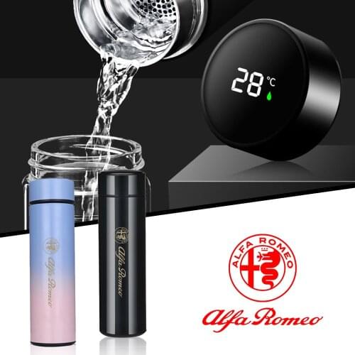 Intelligent Thermos Temperature Display Stainless Steel Vacuum Water Cup For lfa Romeo 159 Brera Giulia Giulietta gt gtv SPIDER