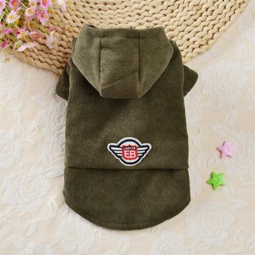 Corduroy Pet Dog Coat For Chihuahua Winter Warm Small Dog Clothes Hooded Puppy Dog Jacket Teddy Clothing Roupas Para Cachorro