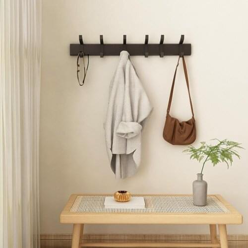 Hook Rack Clothes Storage Hook Wall Hanging Hanger Sturdy Punch-free 2 Colors Creative Coat Rack for Coats Bathroom Living Room