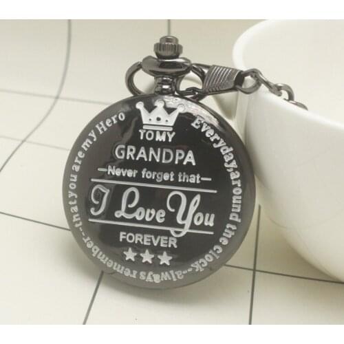 Vintage Chain Retro The Greatest Pocket Watch Necklace For Grandpa Dad Gifts Forever Reloj Skyrim New Arrival Free Shipping