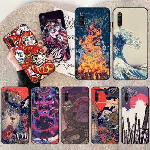 Japanese style Art Japan Phone Case Cover for Xiaomi Mi10 10Pro 10 lite Mi9 9SE 8SE Pocophone F1 Mi8 Lite