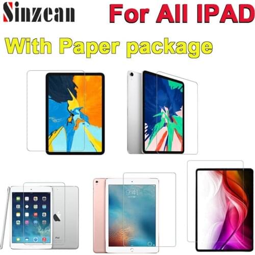 50pcs Tempered Glass For ipad 11 2021/10.5/10.2/9.7/mini 6 Screen Protector For ipad air 4/2/3 Screen Protector in paper package