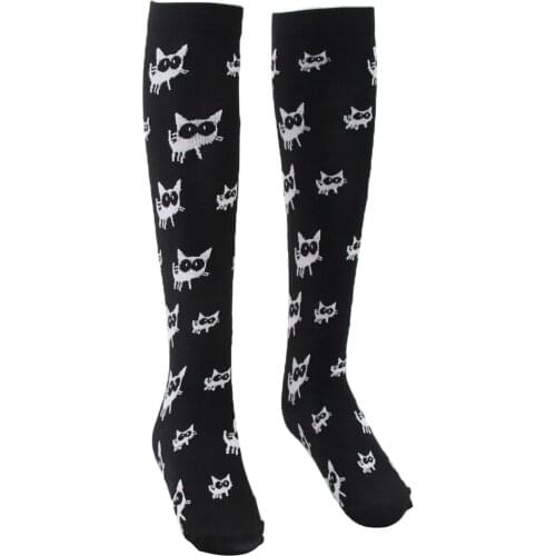 1 Pair Women Elastic Compression Socks Travel Sports Leg Support Socks