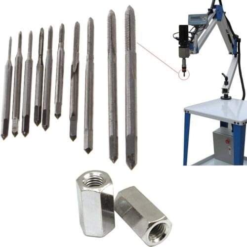 10 different sizes from M1 to M3.5 Mini HSS High Speed Steel Metric Machine Plug Thread Screw Tap Tool