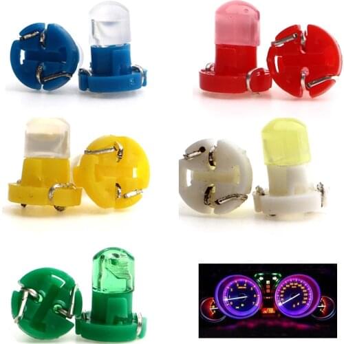 10pcs t5 Led Instrument Light W3w Auto Car Instrument Panel Lamp 3528 3smd Indicator Dashboard Signal Bulb 12v White Blue