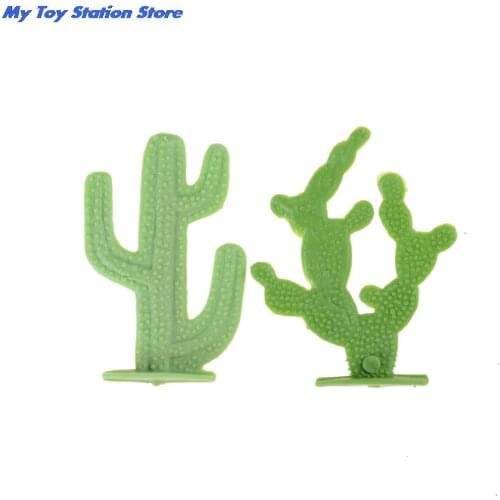 2Pcs/lot HOT Cactus Plant Model Railway Park HO SCALE Layout Scenery Dollhouse Decor Miniature Toys 6cm