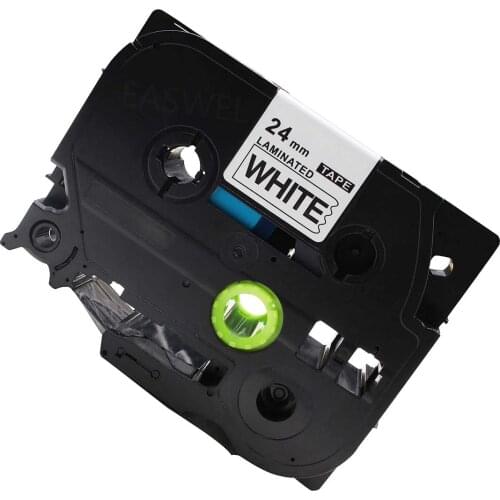 24mm Black on White Label Tape Maker For BROTHER P-Touch TZ-151 TZ-155