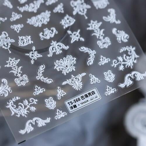 3D HD Rilievo Nail Art Sticker Bear Strawberry Rabbit Sunflower Smile Cloud For Manicure Accessories Decal 2021 New Design Foil