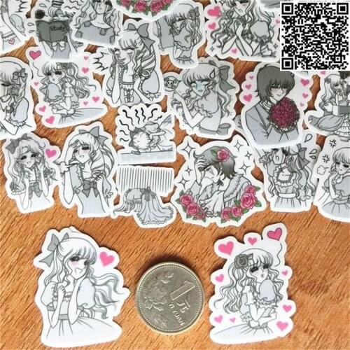 40 pcs waterproof Hand drawn love girl sticker for Wall decor fridge motorcycle Bike laptop car stickers figure toys no repeat