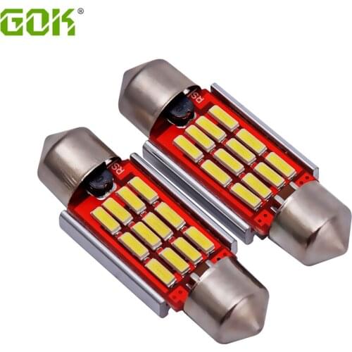 400pcs/lot Led Festoon 36mm 39mm 41mm led dome light 12SMD 4014 LED CANBUS Car Interior LED Dome Bulbs License Plate Lights 12v