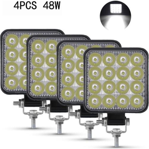 42W 48W LED Light Bar 12V 24V Spotlight LED Work Light Off Road Truck 4x4 4WD SUV Auto Running Light for Car Fog Lamp