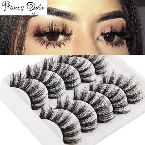 5 Pairs 3D Makeup Faux Mink Hair Soft False Eyelashes Fluffy Wispy Long Thick Lashes Handmade Soft Eye Lash Extension Wholesale
