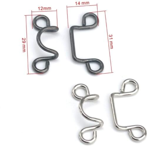 50sets/lot big trousers pant dress hooks metal brass hook / eye silver nickle , black nickle HE-005