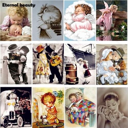 Diamond Painting Baby Boy Full Square Round Drill Cross Stitch Kits Diamond Embroidery Mosaic Craft Wall Art Handwork Home Decor