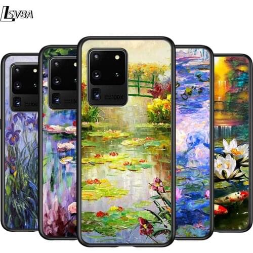 Monet Garden Lotus Bridge for Samsung Note 20 S20 FE Lite Ultra Plus A91 A71 A51 A41 A31 A21 A21S A11 A12 A42 A01 Phone Case