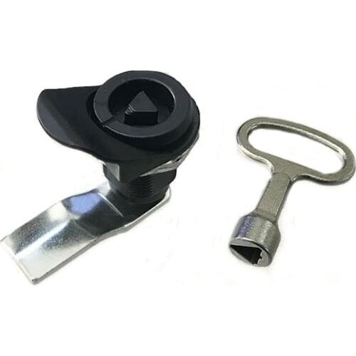 Black Metal Mini Cam Cabinet Door Lock Mailbox Drawer Cupboard Cylinder Triangle Lock With Keys MS816