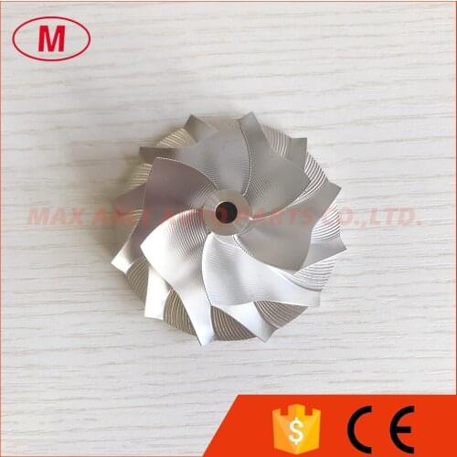 CT10V 17291-0L040 Upgrade 42.87/62.00mm 6+6 blades Point Milling, Air Curve, Performance Design turbo billet compressor wheel
