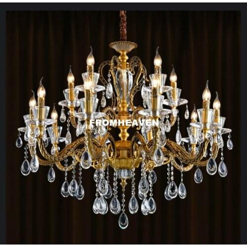 Modern Decorative Crystal chandelier For Living Room Bronze Chandelier Copper Modern Chandeliers Lighting Kitchen Hanging Lamp