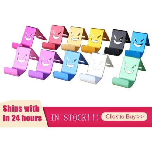 Phone Holder Smile Metal Cell Phone Holder Portable Mobile Phone Stand Devil Smiley Phone Support Universal For All Phone