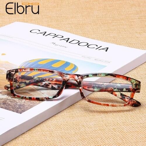 Elbru 2021 New Ultralight Floral Frame Reading Glasses Women Men Magnifying Clear Lens Presbyopic Eyeglasses Diopters +1.0 +4.0