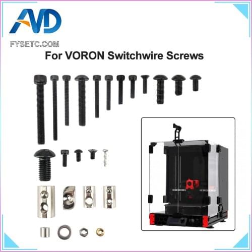 FYSETC 3d Printer DIY Project Fasteners Screws Nuts Full Kit 3d Printer Accessories M3 M5 Screw Kit For Voron switchwire