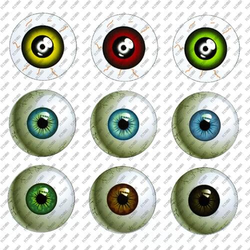 FLTMRH 8mm --30mm Cat Eye and Dragon Eye Handmade Photo Glass Drop Style Cabochons Jewelry Accessories