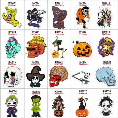 Halloween 30pcs/lot Flat Back Planar Resins Jewelry Material Craft Supplies Flatback Planar Resin R0300 R0301 R0302