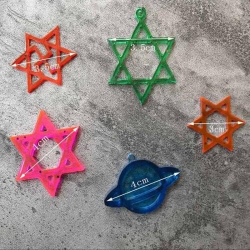 Crystal Drop Glue Hexagram Mould DIY Hand Cake Mould Q130
