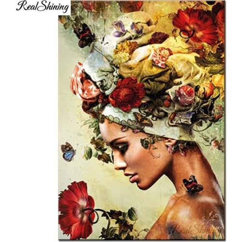 Full square round drill set flower woman , elf ,Fairy, diy diamond painting 5d diamond embroidery room decor home Gift,F770