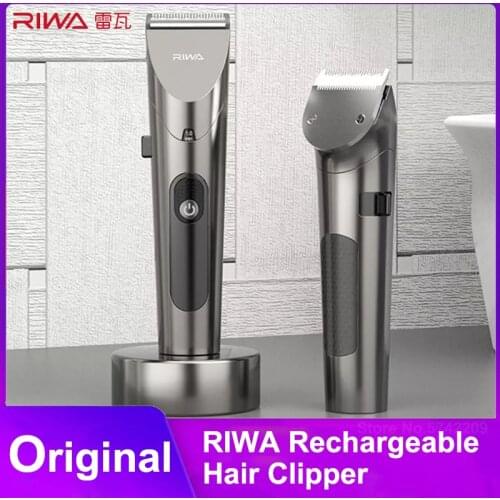 New RIWA Rechargeable Hair Clipper Professional Washable Electric Trimmer Strong Power Steel Cutter Head With LED Screen