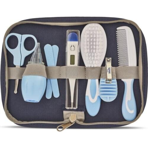 Wee Baby Newborn Grooming Set 9 Pieces Blue Pink Boy and Girl Gift Made in Turkey