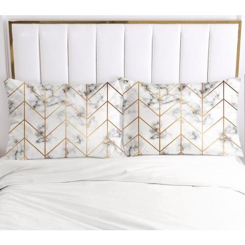 Pillow Cases Bedding 2PCS PillowCase For Bedroom,Home Decoration 70x70cm 50x70cm Pillow Cover Customize Size Striped Marble