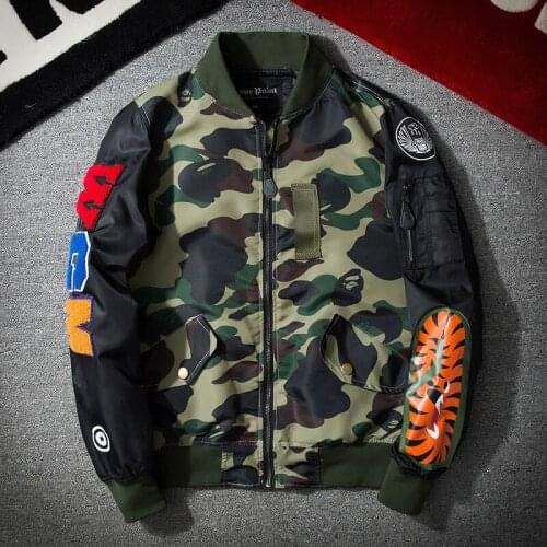 2021 New Japanese fashion brand MA1 Air Force pilot jacket mens thin couple Baseball Jacket camouflage jacket
