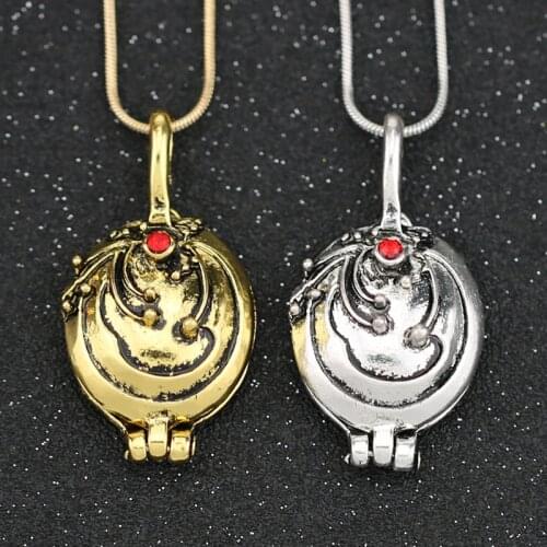 The Vampire Diaries Necklace Elena Gilbert Vintage Fashion Vervain Verbena Pendant Photo Locket Jewelry For Men Women Wholesale