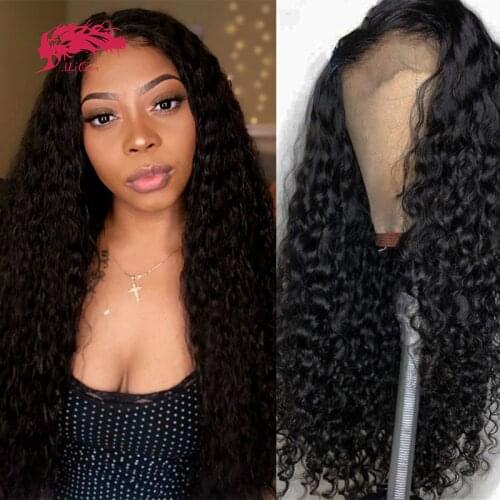 Brazilian Loose Wave 4x4 5x5 Transparent Lace Closure Wig Natural Black 10" to 30" Human Hair Wig 13x4 Lace Front Wigs For Woman