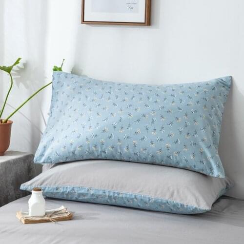 Pillow case no printing water washing cotton pillow case single pair pure color pure cotton pillow baby pillow case pure cotton