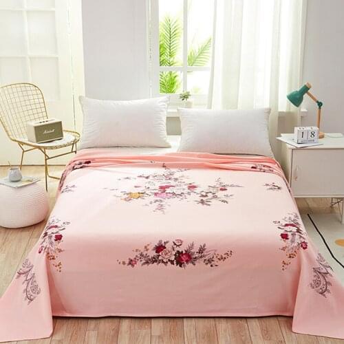 Cotton Bed Sheet Home Bedroom Decor Printed Flower Bed Cover Bedspread Retro Bed Linen Cotton Queen King Size Mattress Cover
