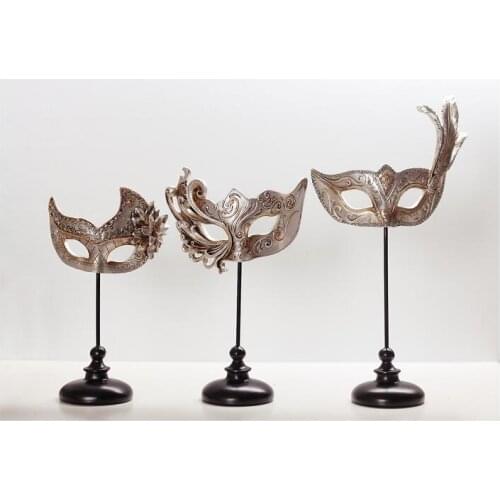 NORDIC STYLE RESIN VENETIAN MASK ACCESSORIES ART HOME LIVINGROOM TABLE FURNISHING CRAFTS HOTEL CLUB DESKTOP ORNAMENTS DECORATION