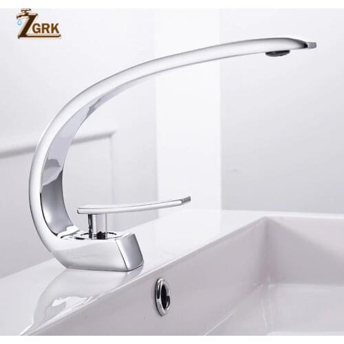 Basin Faucets Modern Bathroom Mixer Tap Brass Washbasin Faucet Single Handle Single Hole Elegant Crane For Bathroom