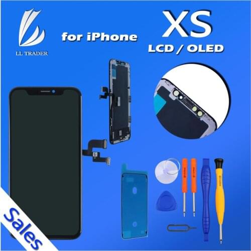 For iPhone XS LCD OLED Display Touch Screen 5.8 inches Pantalla For iphone XS Screen Replacement Assembly Part Digitizer+Tools