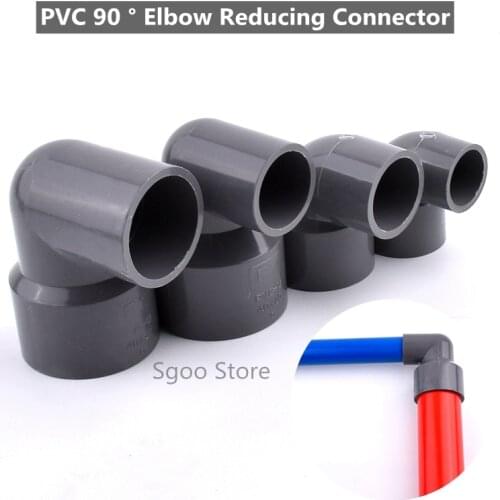 1pc PVC Pipe 90 ° Elbow Reducing Connector Fittings Garden Irrigation System Plastic Joint Fish Tank Aquarium Accessories