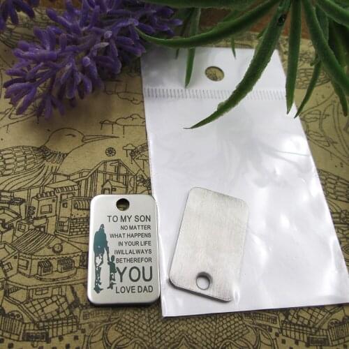 10pcs--"to my son no matter what happens..."stainless steel charms 5 styles for choosing DIY Charms for necklace bracelets