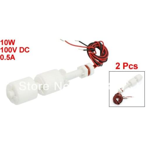 2 Pcs x White P.P Double Ball Tank Pool Water Level Sensor Liquid Float Switch