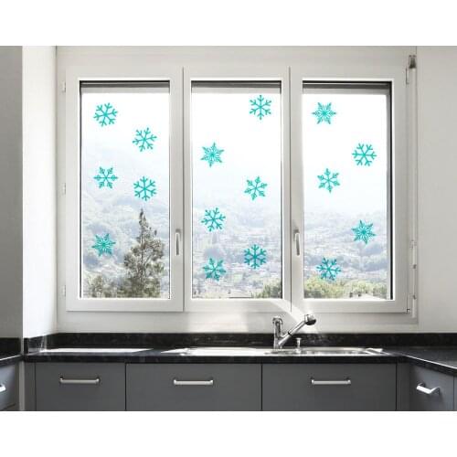 20 pieces snowflake Decals Merry Christmas Holiday Ornaments Decor Wall Sticker White Snowflake window Wall Decoration M-206