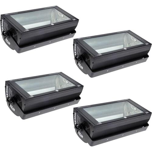 4pcs/lot DMX 4 Channel Stage strobe light 220V-240V Atomic 3000W Professional Auto Speed adjustable DMX512 DJ Strobe lights